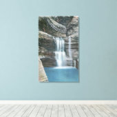カーテンカスケードのビュー キャンバスプリント (インサイチュ (ウッドフロア))