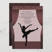 カーテンコールダンスリサイタル招待状 招待状 (正面/裏面)