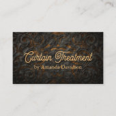 カーテントリートメントシーメストレスクラシー織物テキスタイル 名刺 (正面)