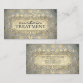 カーテントリートメントヴィンテージファブリックのショップカード 名刺 (正面/裏面)