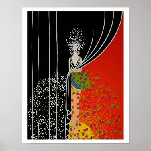 カーテンファッションプレートキャンバスオプション – ポスター (正面)