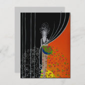 カーテンファッションプレート～はがき/招待状 ポストカード (正面/裏面)