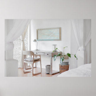 カーテン付近の空き机 ポスター