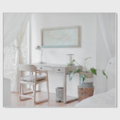 カーテン付近の空机 ラッピングペーパー (フラット)