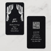 カーテン窓被覆カスタムQR名刺 名刺 (正面/裏面)