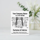 カーテン&ファブリックハバーダセリー ポストカード (スタンド正面)