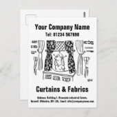 カーテン&ファブリックハバーダセリー ポストカード (正面/裏面)