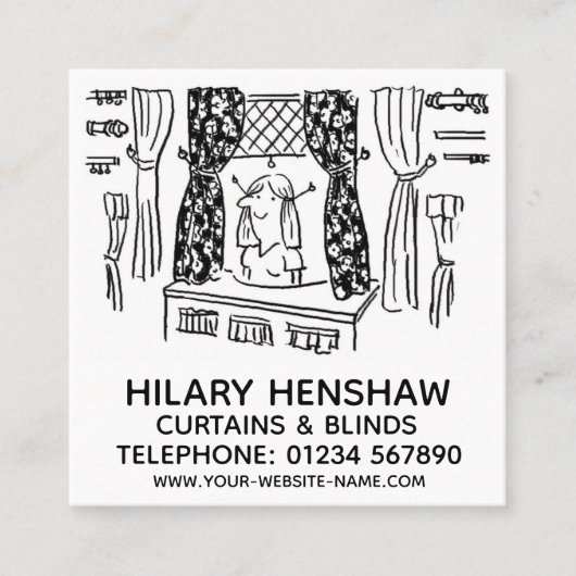 カーテン&ブラインド正方形の名刺 スクエア名刺 (正面)