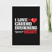カーディオおもしろいドラム引用文フィットネスモチベーション カード (正面)