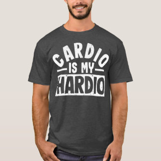 カーディオはハーディオおもしろい皮肉トレーニング Tシャツ