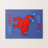 カーディオフィットネスカートゥーンハートエクササイズインストラクター ジグソーパズル (横)