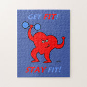 カーディオフィットネスカートゥーンハートエクササイズインストラクター ジグソーパズル (縦)