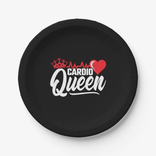 カーディオフィットネスクイーンクラウンジムエクササイズトレーニング ペーパープレート (正面)