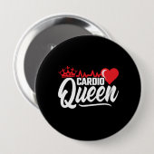 カーディオフィットネスクイーンクラウンジムエクササイズトレーニング 缶バッジ (正面&裏面)