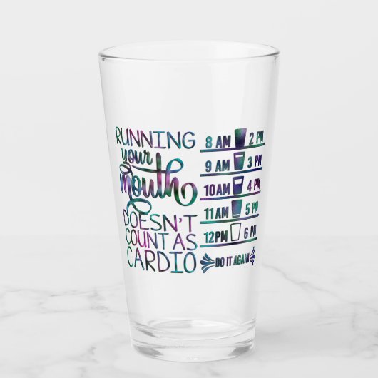 カーディオ水時間/測定ガラス タンブラーグラス (正面)