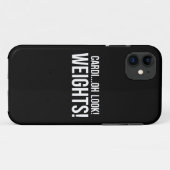 カーディオvsウエイト – おもしろいノベルティジムトレーニング Case-Mate iPhoneケース (裏面(横))