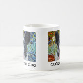 カーディガンのウェルシュコーギーゴッホはマグを絞ります コーヒーマグカップ (中央)