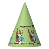 カーディガンのウェルシュコーギー-誕生日 パーティーハット (左)