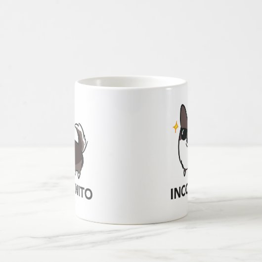 カーディガンのコーギーのIncorgnitoのBrindleマグ コーヒーマグカップ (中央)