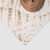 カーディガンのセーター編みボタンブラウンクリーム 薄葉紙 (詳細)