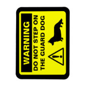 カーディガンウェルシュコーギーガードドッグ警告ズ マグネット (縦)