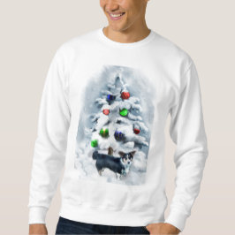 カーディガンウェルシュコーギークリスマス スウェットシャツ