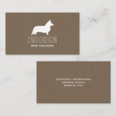 カーディガンウェルシュコーギーシルエット 名刺 (正面/裏面)