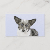 カーディガンウェルシュコーギーズ – 絵画オリジナルドッグアート 名刺 (裏面)