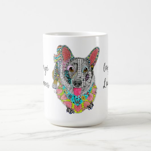カーディガンウェルシュコーギーパーソナライズされたマグカップ コーヒーマグカップ (中央)