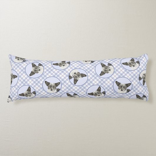 カーディガンウェルシュコーギーブルーメ絵を描ールのドッグアート ボディピロー (正面)