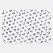 カーディガンウェルシュコーギーブルーメ絵を描ールのドッグアート ラッピングペーパーシート (正面2)