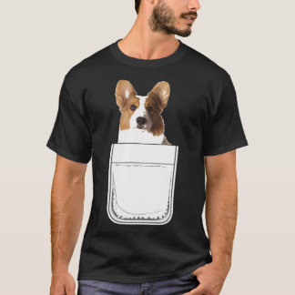 カーディガンウェルシュコーギー子犬があなたのポケットに Tシャツ