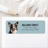 カーディガンウェルシュコーギー差出人住所ラベル ラベル (インサイチュ)