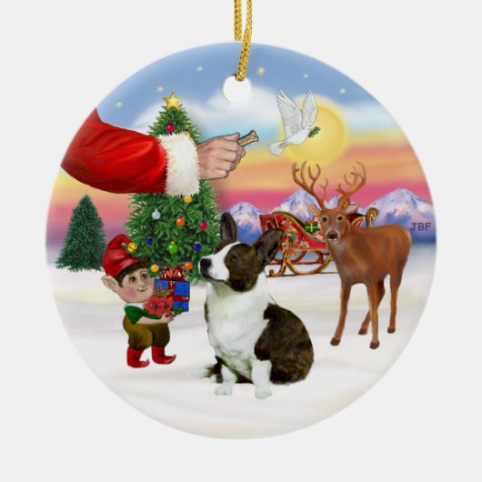 カーディガンウェルシュコーギー セラミックオーナメント (正面)