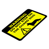 カーディガンユーモアのあるウェルシュコーギーガードドッグ警告ズ マグネット (左側)