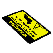 カーディガンユーモアのあるウェルシュコーギーガードドッグ警告ズ マグネット (右側)