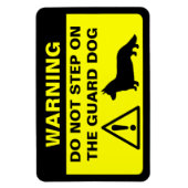 カーディガンユーモアのあるウェルシュコーギーガードドッグ警告ズ マグネット (縦)