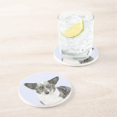 カーディガン絵画ウェルシュコーギーズ – オリジナルドッグアート コースター (側面)