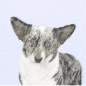 カーディガン絵画ウェルシュコーギーズ – オリジナルドッグアート シール (正面)