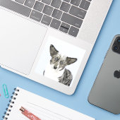 カーディガン絵画ウェルシュコーギーズ – オリジナルドッグアート シール (ノートパソコンとiPhone)