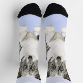 カーディガン絵画ウェルシュコーギーズ – オリジナルドッグアート ソックス (上部)