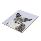 カーディガン絵画ウェルシュコーギーズ – オリジナルドッグアート タイル (側面)