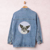 カーディガン絵画ウェルシュコーギーズ – オリジナルドッグアート デニムジャケット (ハンガー)