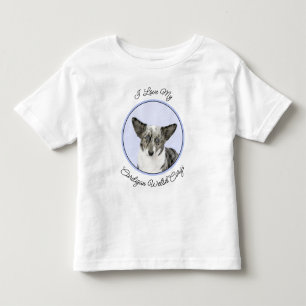 カーディガン絵画ウェルシュコーギーズ – オリジナルドッグアート トドラーTシャツ