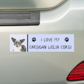 カーディガン絵画ウェルシュコーギーズ – オリジナルドッグアート バンパーステッカー (車上)