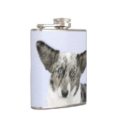 カーディガン絵画ウェルシュコーギーズ – オリジナルドッグアート フラスク (右)