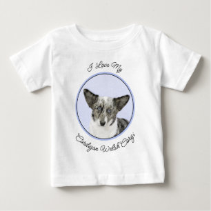カーディガン絵画ウェルシュコーギーズ – オリジナルドッグアート ベビーTシャツ