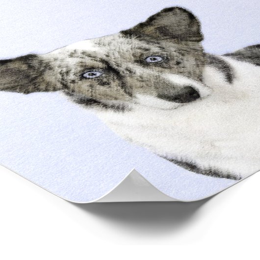 カーディガン絵画ウェルシュコーギーズ – オリジナルドッグアート ポスター (角)