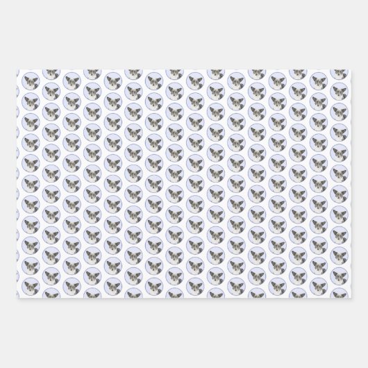 カーディガン絵画ウェルシュコーギーズ – オリジナルドッグアート ラッピングペーパーシート (正面2)