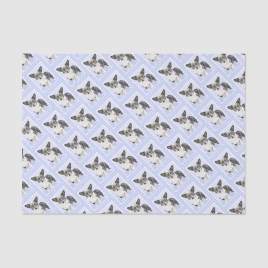 カーディガン絵画ウェルシュコーギーズ – オリジナルドッグアート 薄葉紙 (正面)